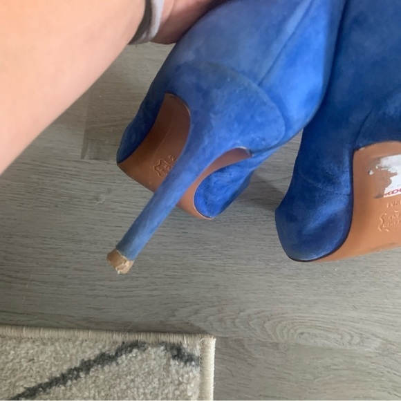 Tory Burch Heels Elane Suede Pumps in Blue - Picture 9 of 13